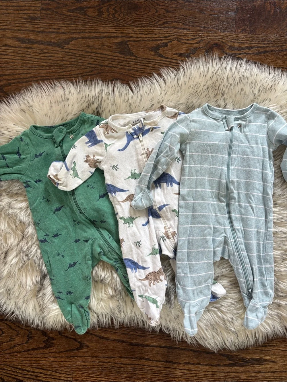 0-3M 9 Baby Boy Footies Bundle Clothes